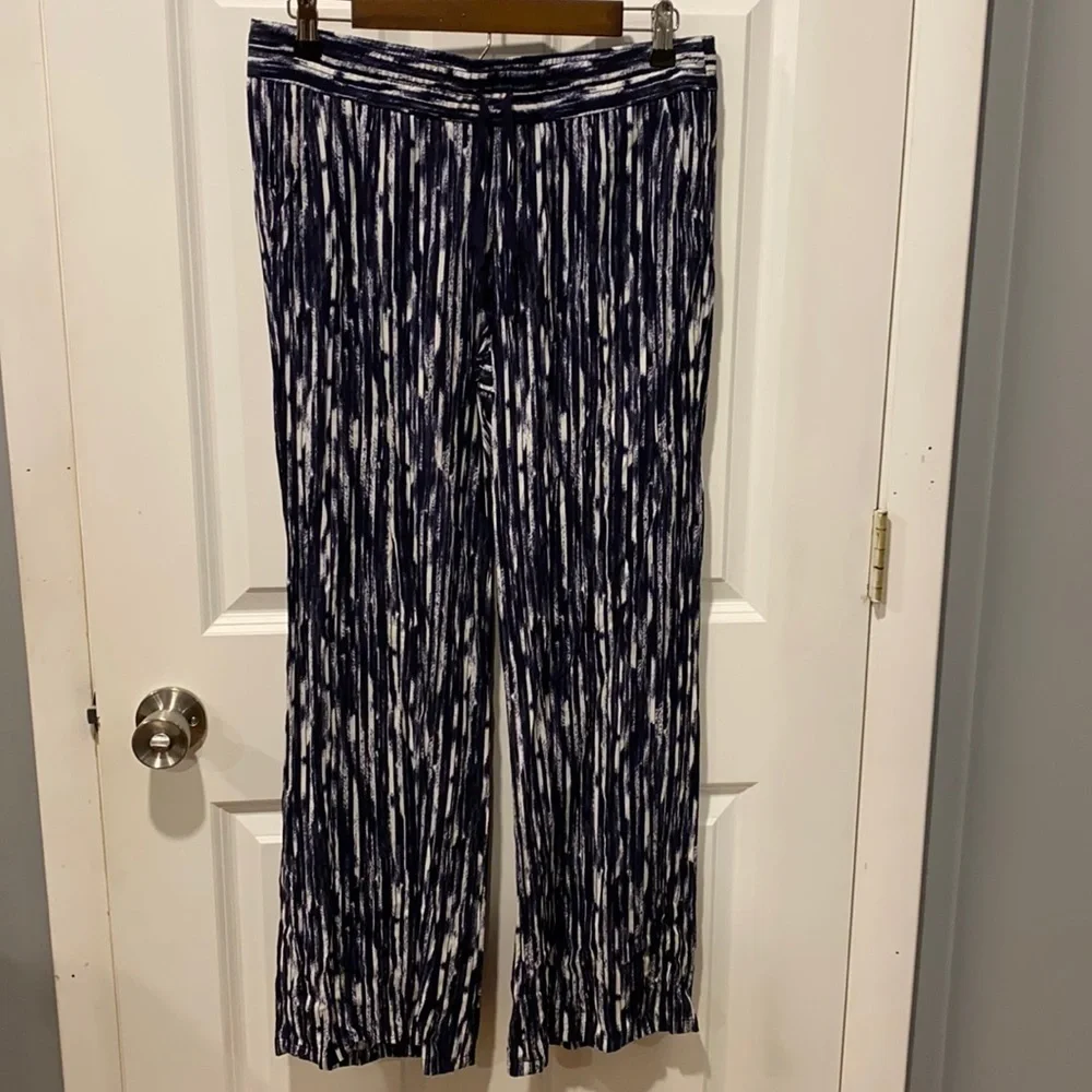 Banana Republic Wide Leg Printed Pull On Pants EUC
